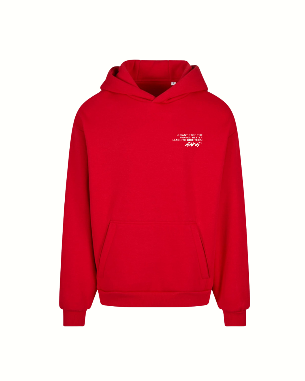 HOODIE ROUGE - BETTER WAVES AHEAD